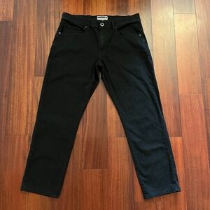 Travis Mathew Jeans Men 32x28 Black Denim Dark Wash Workwear Gorpcore Stretch